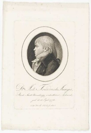 Bildnis des Joh. Friedrich Junge