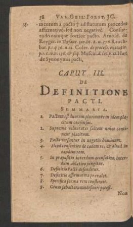 Caput III. De Definitione Pacti.