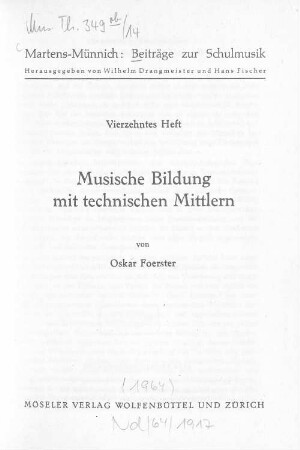 Musische Bildung mit technischen Mittlern
