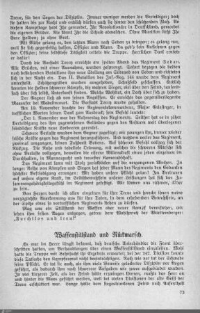 Waffenstillstand und Rückmarsch