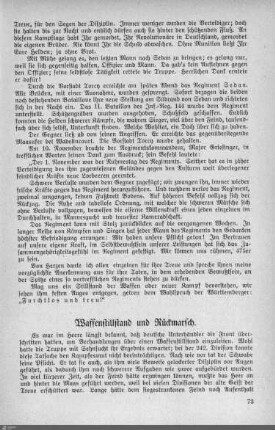 Waffenstillstand und Rückmarsch