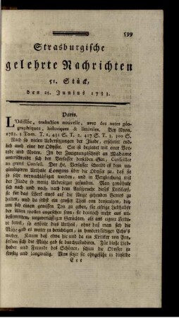 51. Stück, den 25. Junius 1783.
