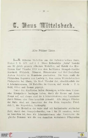 C. Haus Wittelsbach: Alte Pfälzer Linie