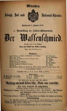 Königliches Hof- und Nationaltheater. 1875