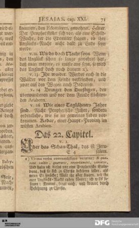 Das 22. Capitel.