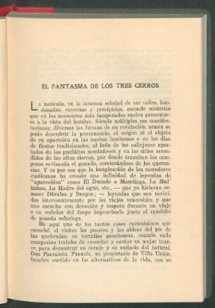 El fantasma de los tres cerros