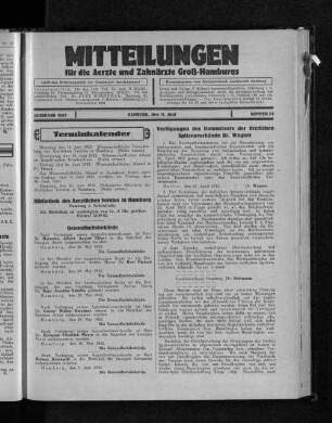 Jahrgang 1933, Hamburg, den 11. Juni, Nummer 24