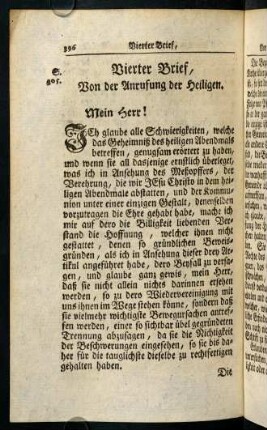 396-523, Vierter Brief, Von der Anrufung der Heiligen.