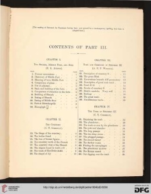 Contents of Part III.