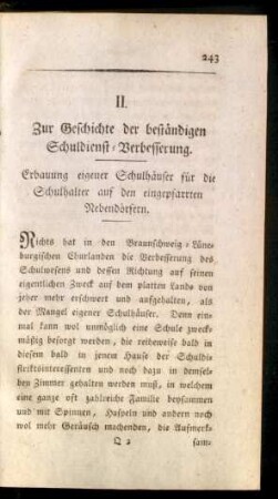 II. Zur Geschichte der beständigen Schuldienst-Verbesserung