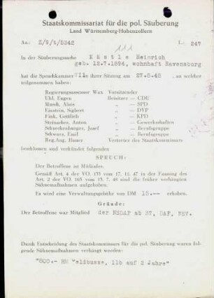 Kästle, Heinrich
