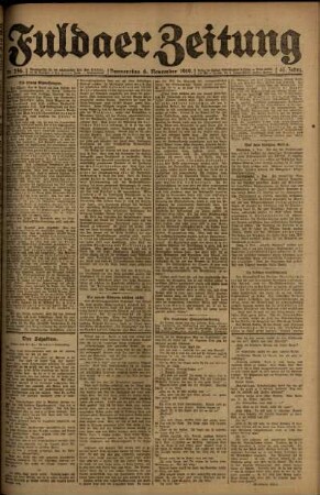 Ausgabe vom Donnerstag, den 06. November 1919.