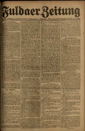 Ausgabe vom Donnerstag, den 06. November 1919.