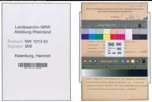 Entnazifizierung Heinrich Keienburg , geb. 22.03.1895 (Kranfuehrer)