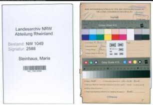 Entnazifizierung Maria Steinhaus , geb. 04.06.1901 (Arbeiterin)