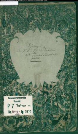 Belegakte zum Heiratsregister 1810 der Munizipalität Gemen (H 1810)