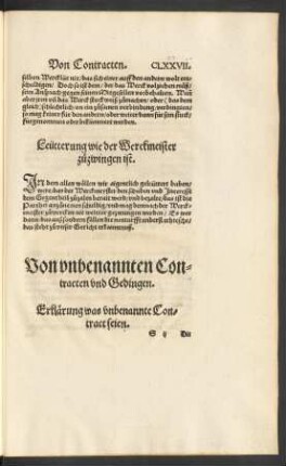 Von unbenannten Contracten und Gedingen.