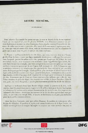 Lettre Neuvième
