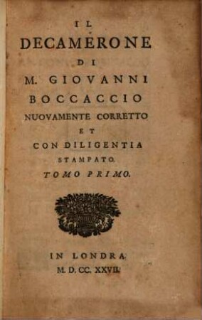 Il Decamerone, 1
