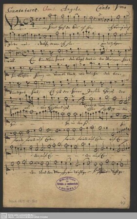 Chor I. Angelo Canto 1