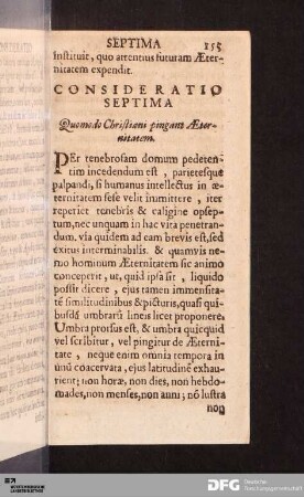 Consideratio Septima