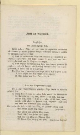 Abriß der Grammatik