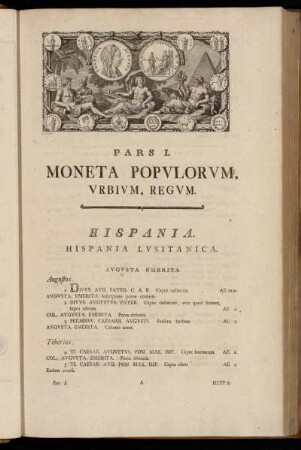 Pars I. Moneta Populorum, Vrbivm, Regvm.