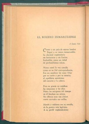 El rostro inmarcesible
