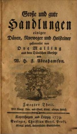 Große und gute Handlungen einiger Dänen, Norweger und Holsteiner, 2
