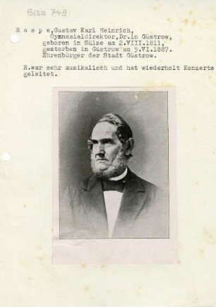 Raspe, Gustav Karl Heinrich (1811-1887)