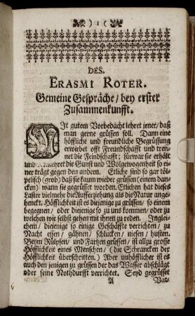 Gemeine Gespräche/ bey erster Zusammenkunfft. - Confessio militis. Soldaten-Beicht.