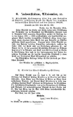 Statut der Adolf-Ginsberg-Stiftung : [II. Universitäten, Akademien, etc.]