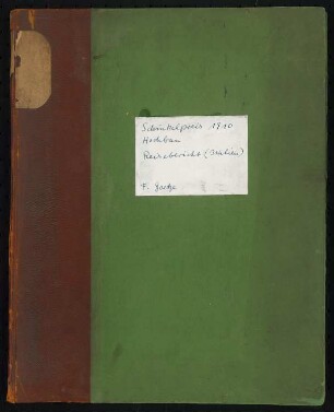 Kurhaus Schinkelwettbewerb 1910. Reisebericht Robert Goetze: Reisebericht