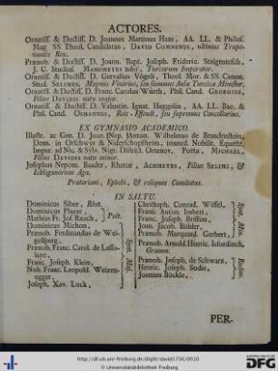Actores; Personae Musciae.