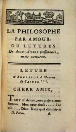 Le Philosophe Par Amour, Ou Lettres De Deux Amans Passionnés Et Vertueux, 2
