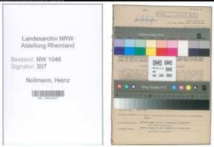 Entnazifizierung Heinz Nollmann , geb. 12.11.1914 (Sparkassenangestellter)