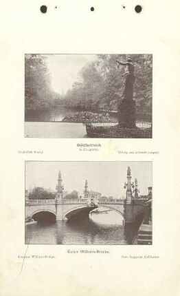 Goldfischteich im Tiergarten ; Kaiser Wilhelm-Brücke