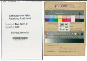 Entnazifizierung Heinrich Eckrodt , geb. 09.10.1909 (Arbeiter)