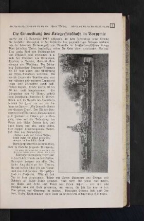 Die Einweihung des Kriegerfriedhof in Borzymie