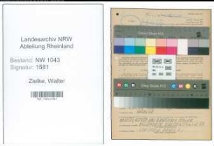 Entnazifizierung Walter Zielke , geb. 03.12.1900 (Verwaltungsbeamter)