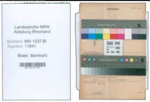 Entnazifizierung Bernhard Bister , geb. 23.02.1902 (Staedt.Angestellter)