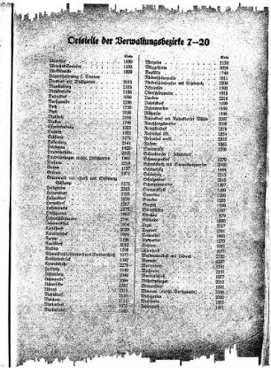 Ortsteile der Verwaltungsbezirke 7-20