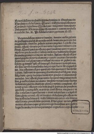 Iudicium : gewidmet Stephanus de Nardinis