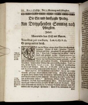 Die Ein und funffzigste Predig. Am Dreyzehenden Sonntag nach Pfingsten. - Die Fünff und Funfftzigste Predig. Am Siebenzehenden Sonntag nach Pfingsten.