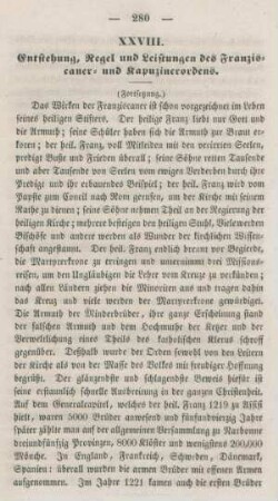 280-287 Entstehung, Regel und Leistungen des Franziscaner- und Kapuzinerordens : Fortsetzung