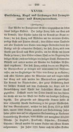 280-287 Entstehung, Regel und Leistungen des Franziscaner- und Kapuzinerordens : Fortsetzung