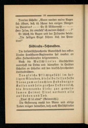 196-204, Südlands-Schwalben