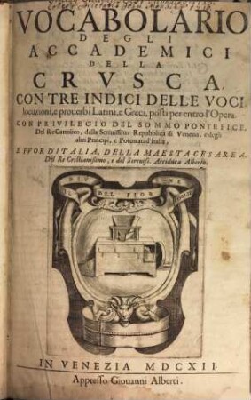 Vocabolario degli Academici della Crusca