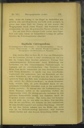 Englische Correspondenz