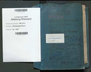 Junghann; Heinrich, Bergassessor; Prüfungs- u. Personalakten Band 1